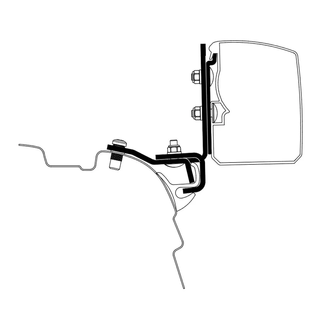 Adapter für Thule 3200 für VW T5 T6 mit Brandrup Rail