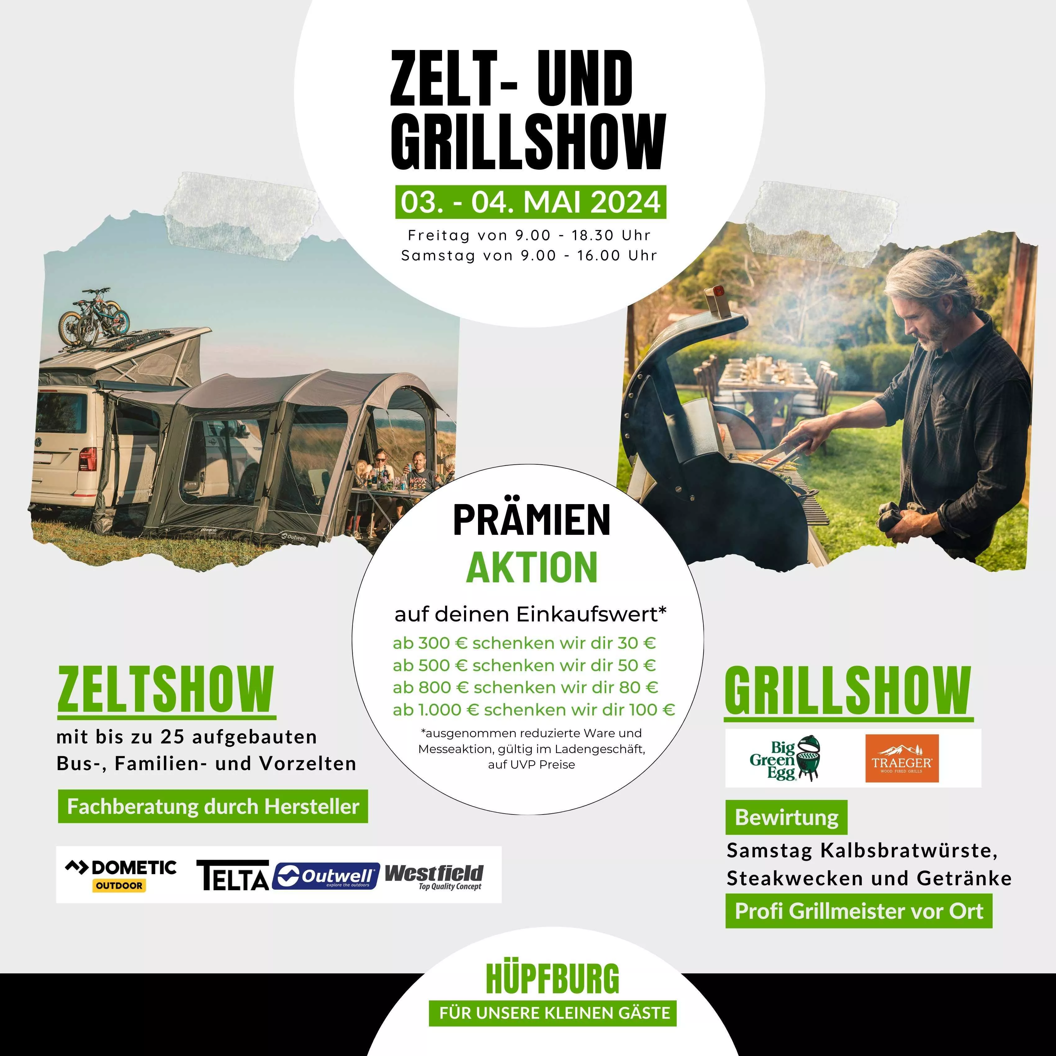 Zelt- und Grillshow 03. - 04. Mai 2024