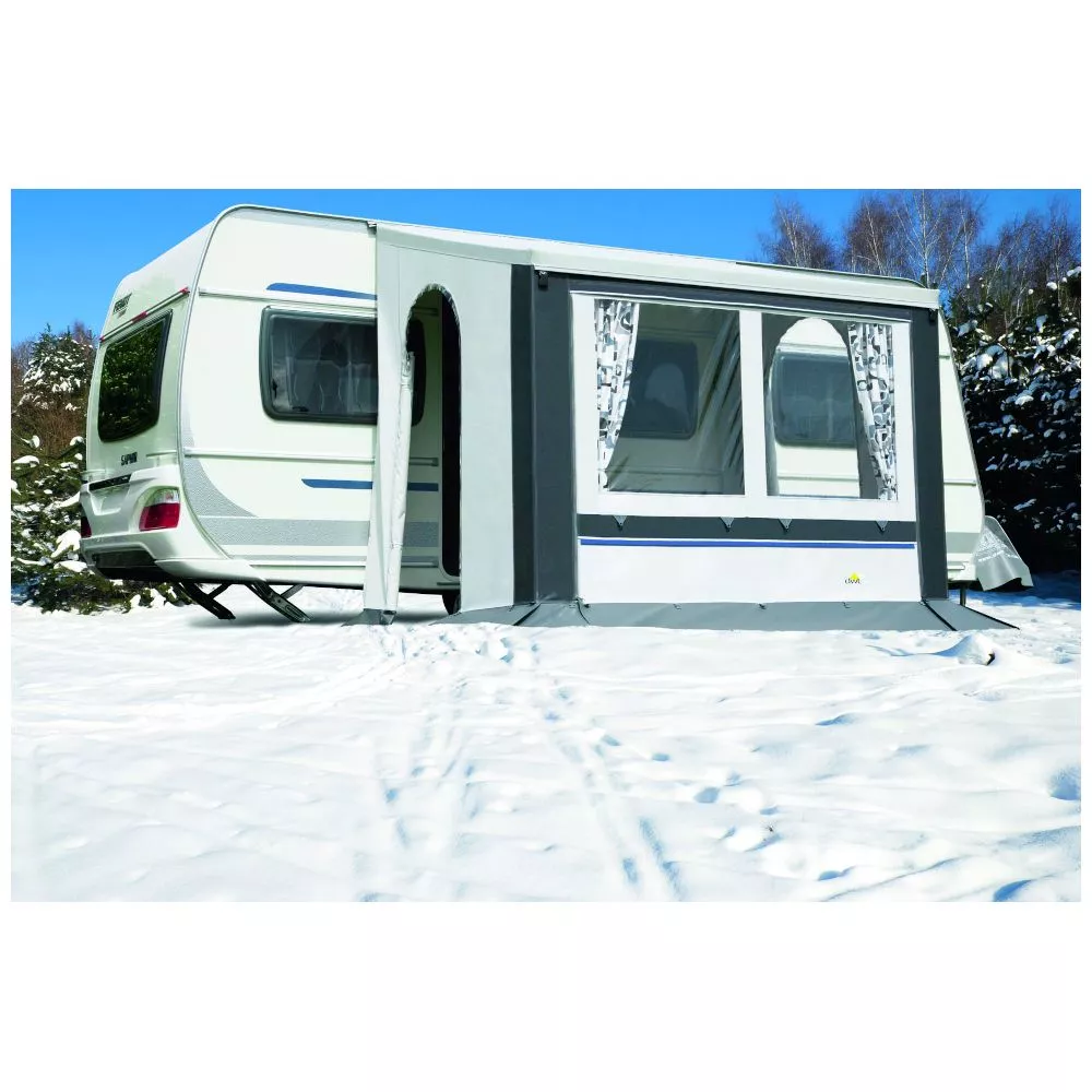 Wintervorzelt dwt Cortina III | Grösse 3 | 250x200 cm | Grau | 28mm Stahl