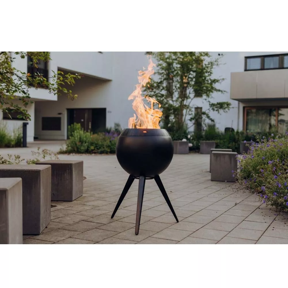 Feuerkorb Höfats Feuerschale MOON 45 all black mit hohem Fuss
