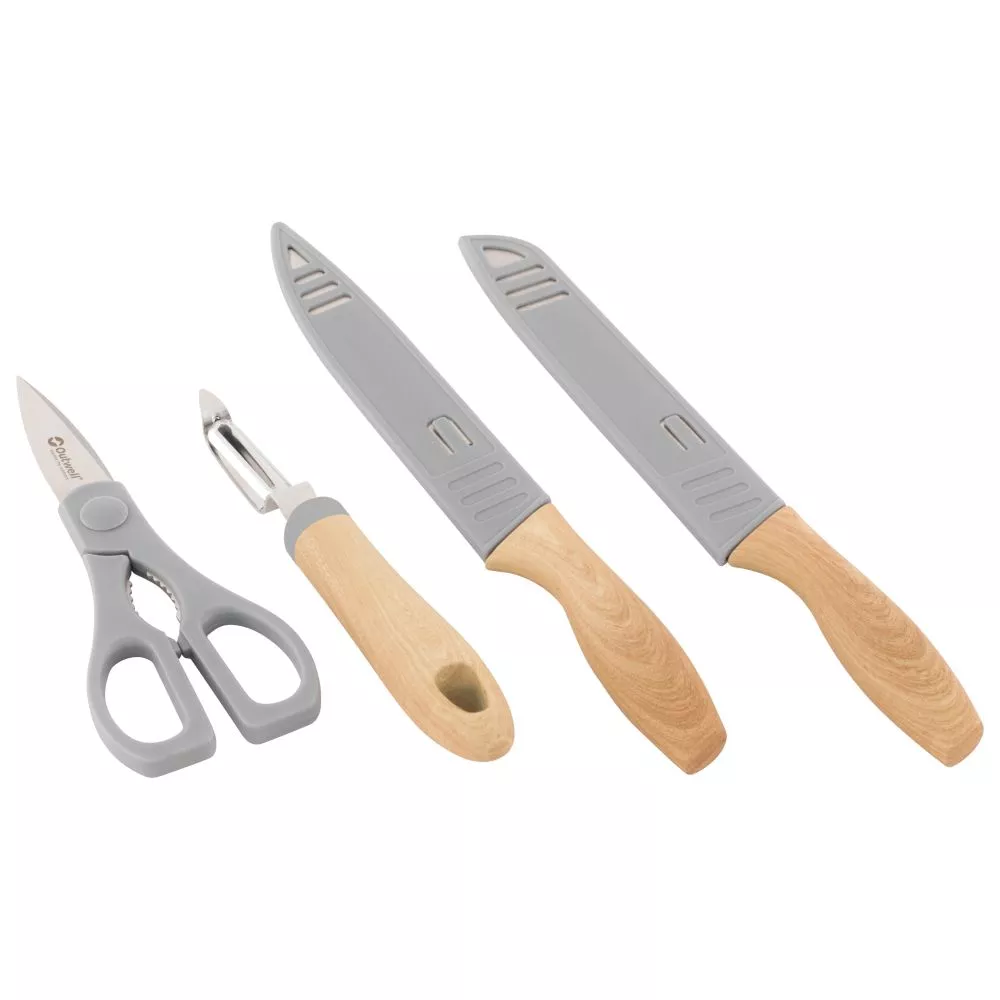 Küchenhelfer-Set Outwell Chena-Messerset mit Sparschäler und Schere