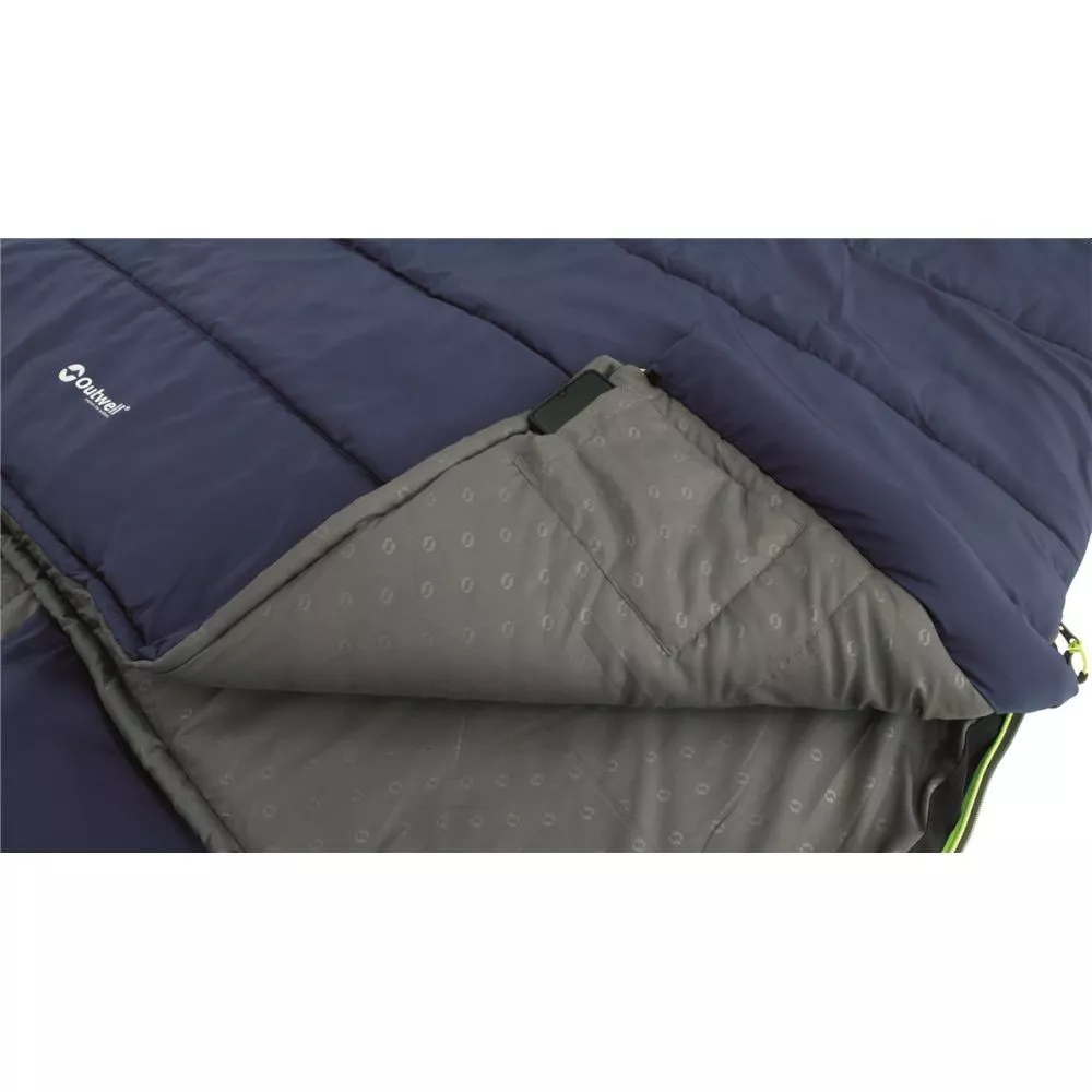 Wendbarer Doppelschlafsack Outwell Contour Lux Double, Imperial Blue