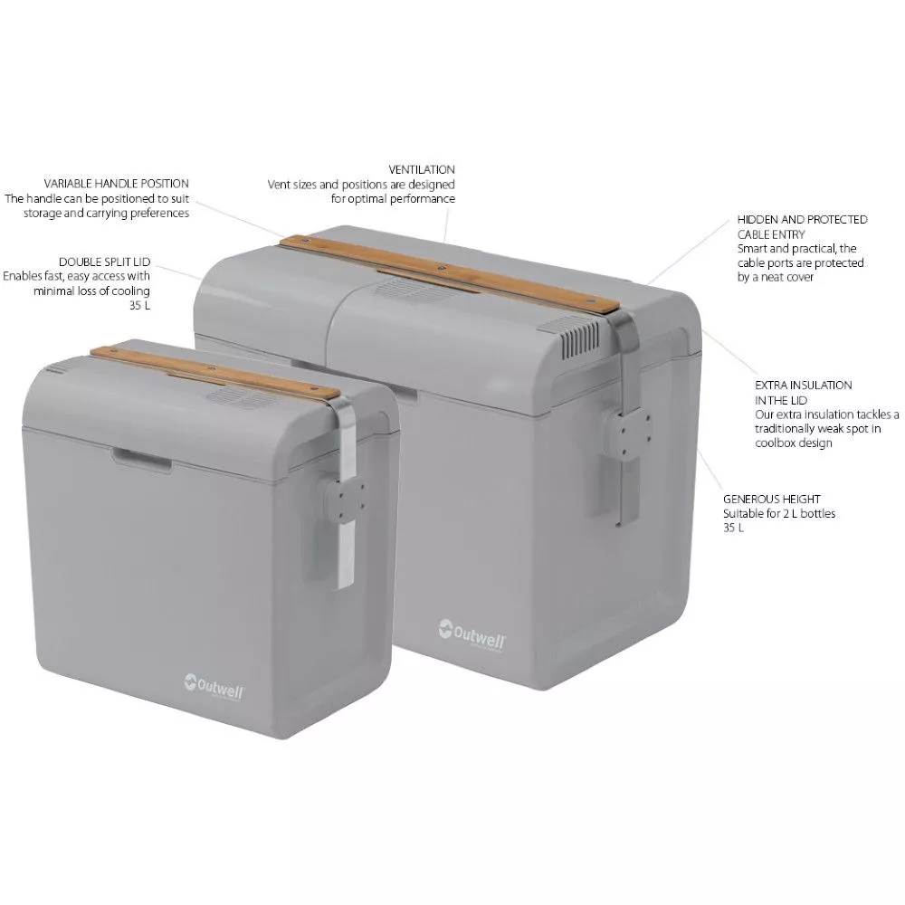 Thermoelektrische Kühlbox Outwell ECOlux 35 Light Grey 12V/230V | Ausstellungsstück