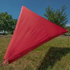 Camping-Sonnensegel Bent TC-Zip Protect Canvas, Design: Barbados Cherry