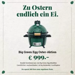 Holzkohlegrill Big Green Egg Aktionspaket MiniMax zu Ostern