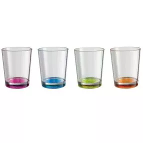 Campinggeschirr Trinkglas Brunner Multiglass Color, 4-farbig