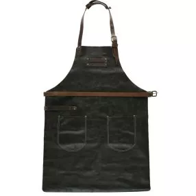 Feuermeister Premium Lederschrze, Antikleder, Lnge 95 cm, Nackenberiemung