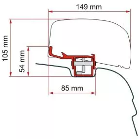 Markisenadapter Fiamma KIT VW T5/T6 für Markise F40 Van