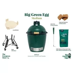 Holzkohlegrill Big Green Egg Medium Starter Paket
