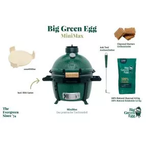 Holzkohlegrill Big Green Egg MiniMax Starter Paket