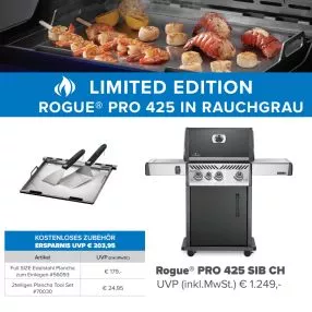 Gasgrill Napoleon Rogue PRO 425 inklusive Plancha und Plancha Grillbesteck | Ausstellungsstück