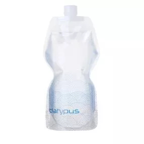 zusammenfaltbare Wasserflasche Platypus SoftBottle, Closure Cap, waves, 1 Liter