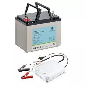 Wohnwagen-Batterie AGM und Ladegerät Reich easydriver Energie Paket L