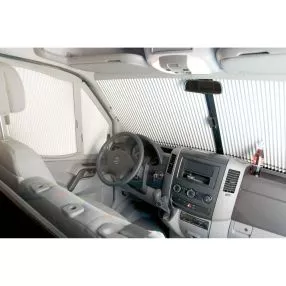 Plissee Verdunkelungssystem Remis REMIfront III für Mercedes Sprinter - Frontteil für Fahrzeuge mit abgewinkeltem Spiegelfuss