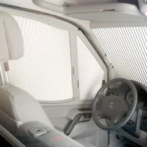 Plissee Seitenscheiben-Rollo Remis REMIfront IV für Mercedes Sprinter ab Baujahr 2018 - für Fahrzeuge ohne Einstiegsgriff