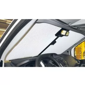 Plissee Frontscheiben-Verdunkelung Remis REMIfront IV für Ford Transit Custom - Frontteil für Fahrzeuge mit Sensorpaket