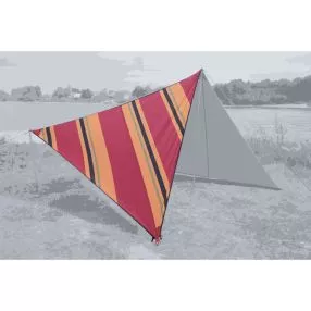 Camping-Sonnensegel Bent Canvas-Zip Orient Design, stripe cherry